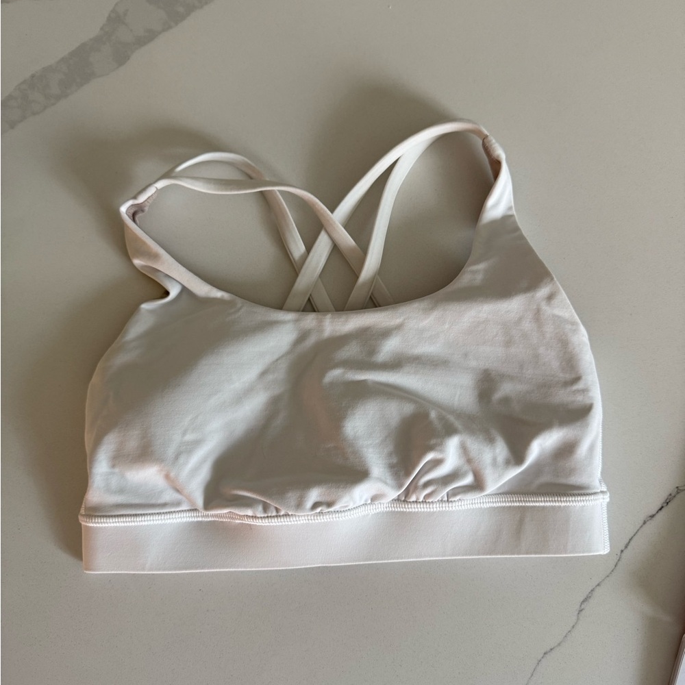 lululemon Women's white energy Sports Bra